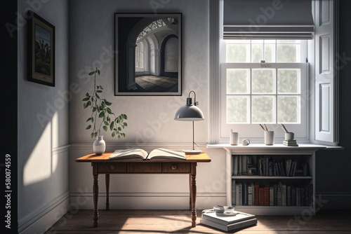 study room and desk