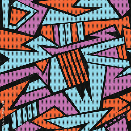 Abstract urban graffiti seamless pattern