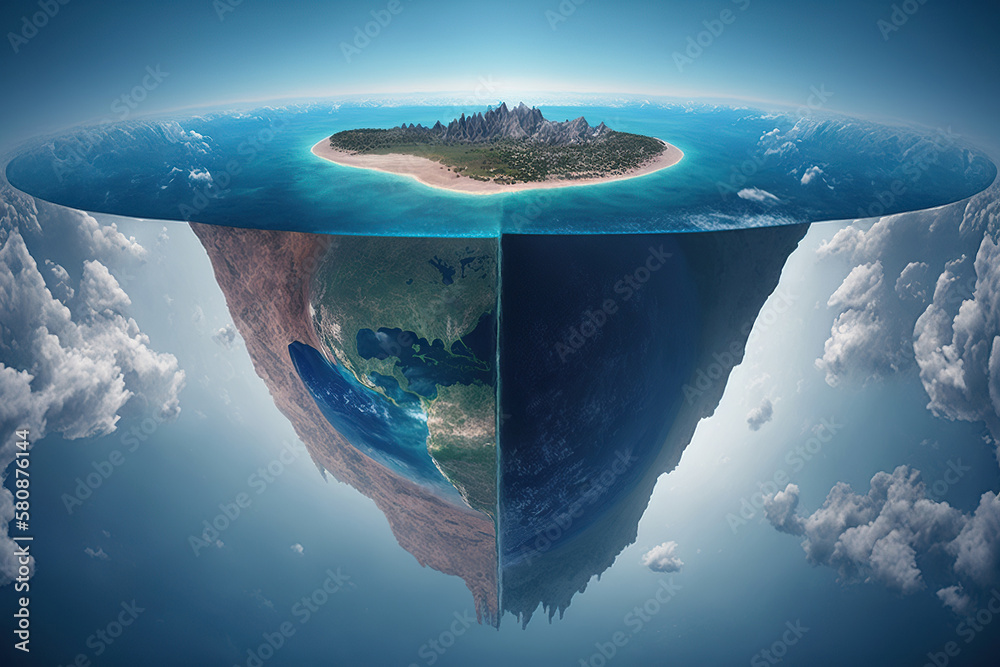 Flat earth in cosmos, concept of Flat Earth Theory and Cosmology ...