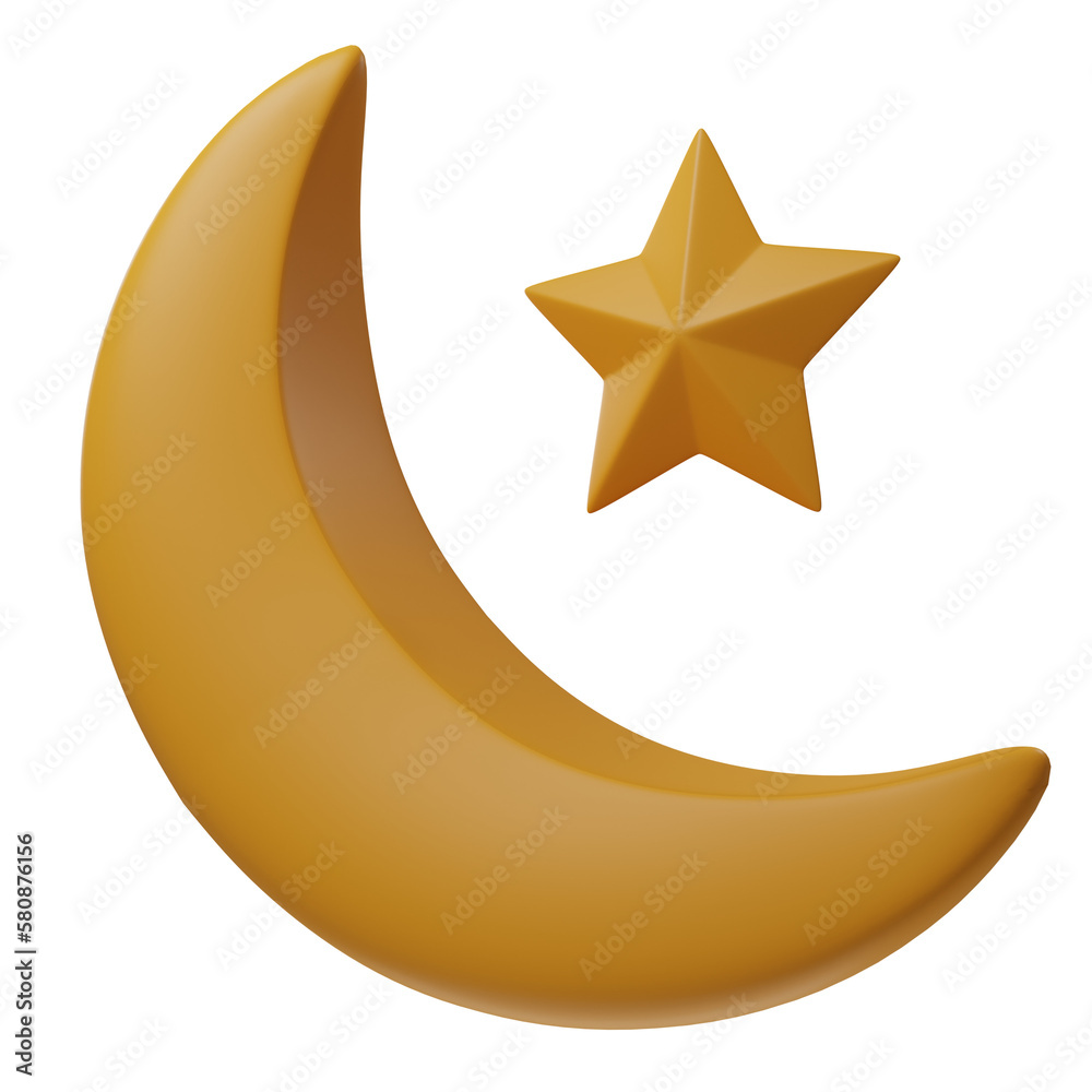 3d illustration of Half Moon and Star icon for Ramadan Kareem Islamic decoration theme, Creative User Interface Design, and Web Design Ideas 3d illustration of Half Moon and Star icon for Ramadan Kareem Islamic decoration theme, Creative User Interface Design, and Web Design Ideas