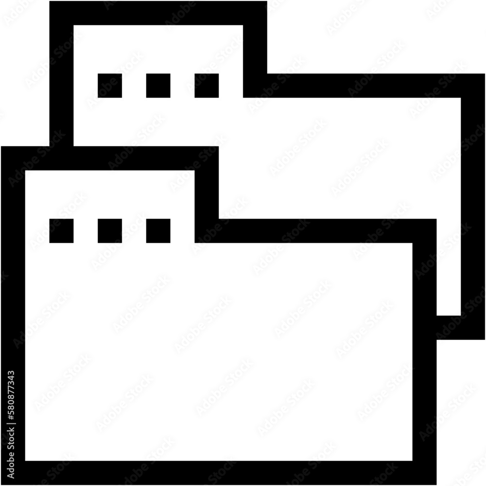 Folders Line Icon Folders Line Icon