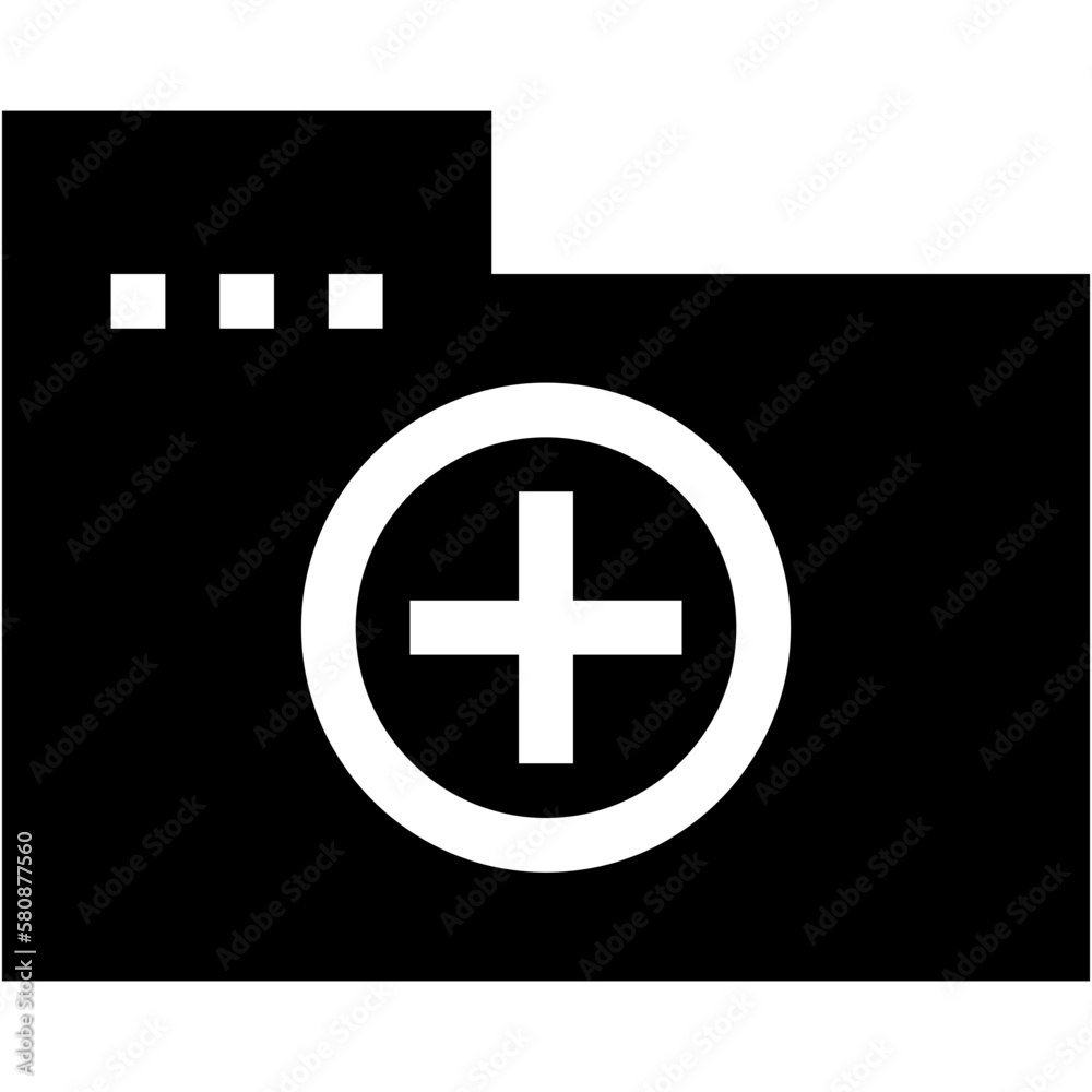 Add Folder Glyph Icon Add Folder Glyph Icon