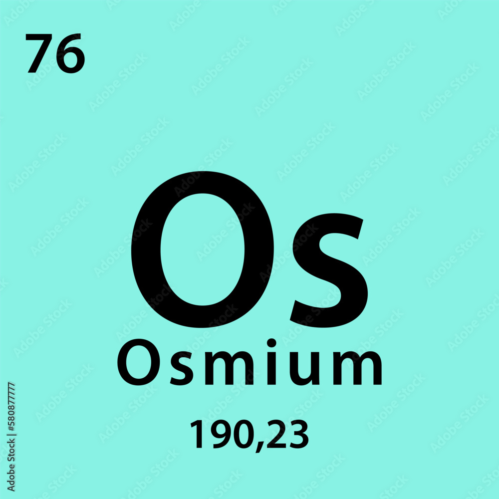 Osmium element periodic table icon vector logo design Stock Vector ...