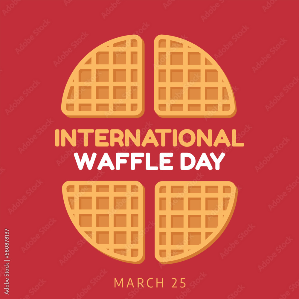 vector graphic of international waffle day good for international waffle day celebration. flat