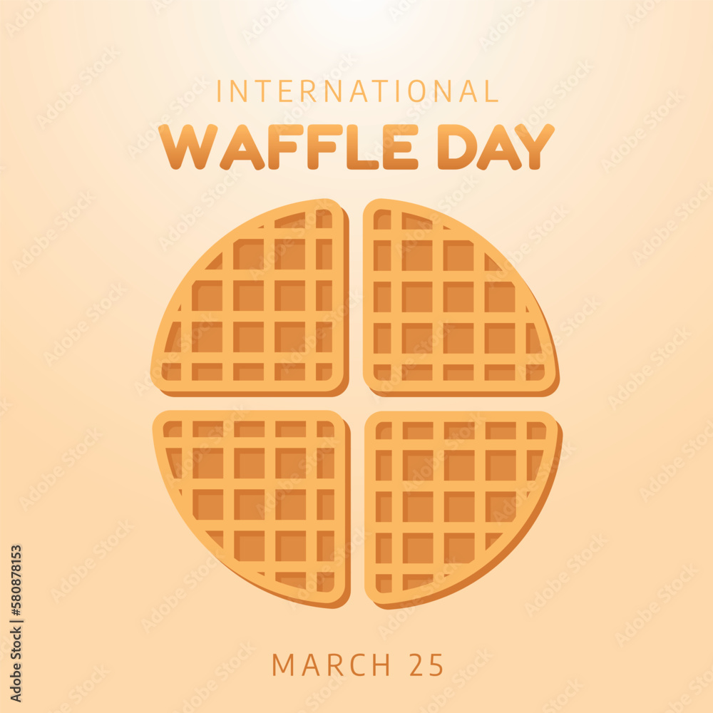 vector graphic of international waffle day good for international