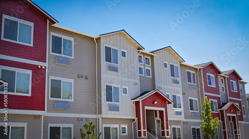 colorful houses on a day
