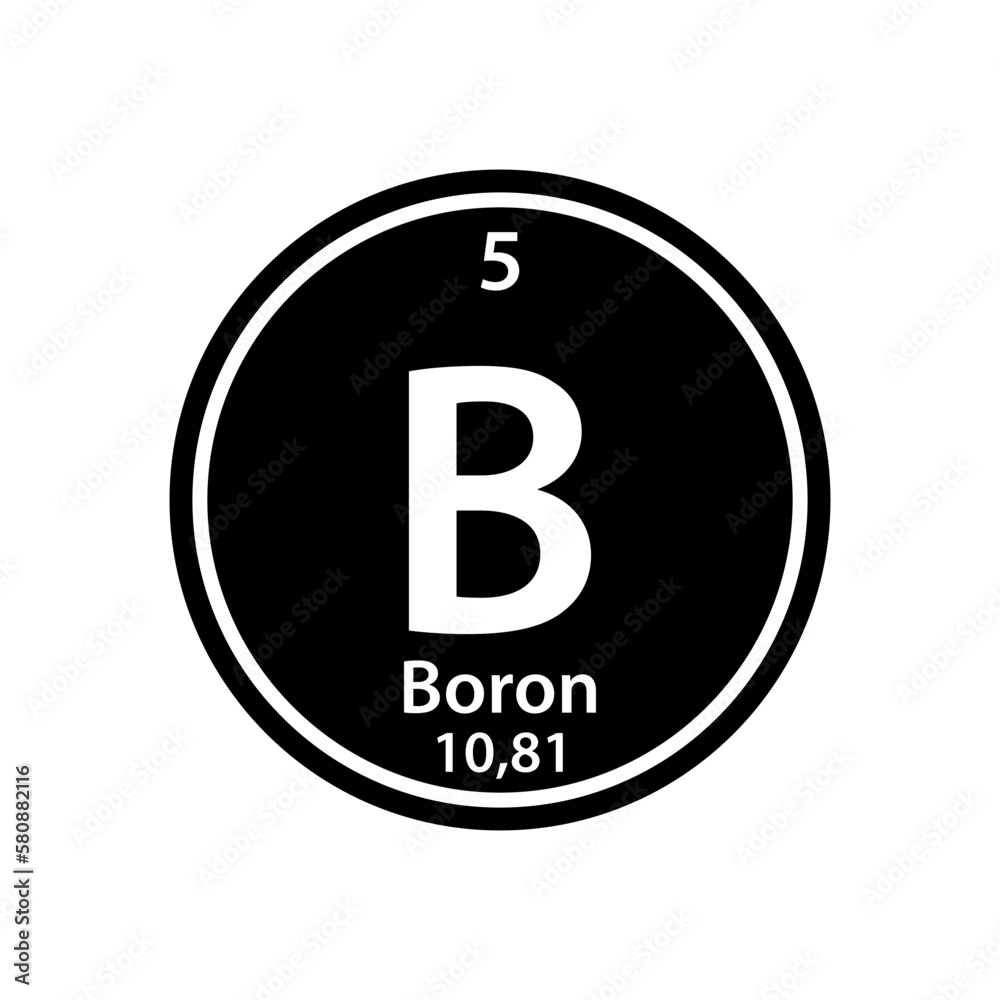 Boron element periodic table icon vector logo design template Boron element periodic table icon vector logo design template
