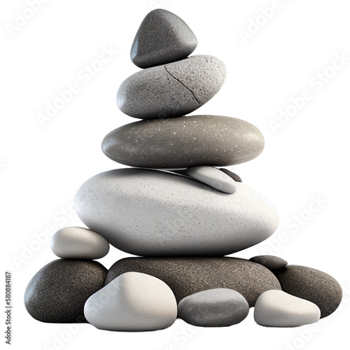 Canvas Print stack of zen pebbles