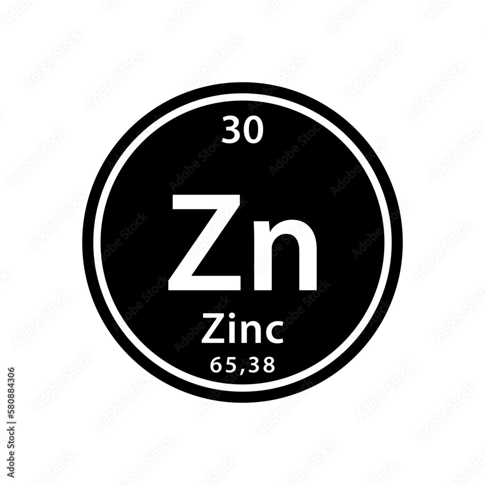 Zn element periodic table icon vector logo design template Zn element periodic table icon vector logo design template