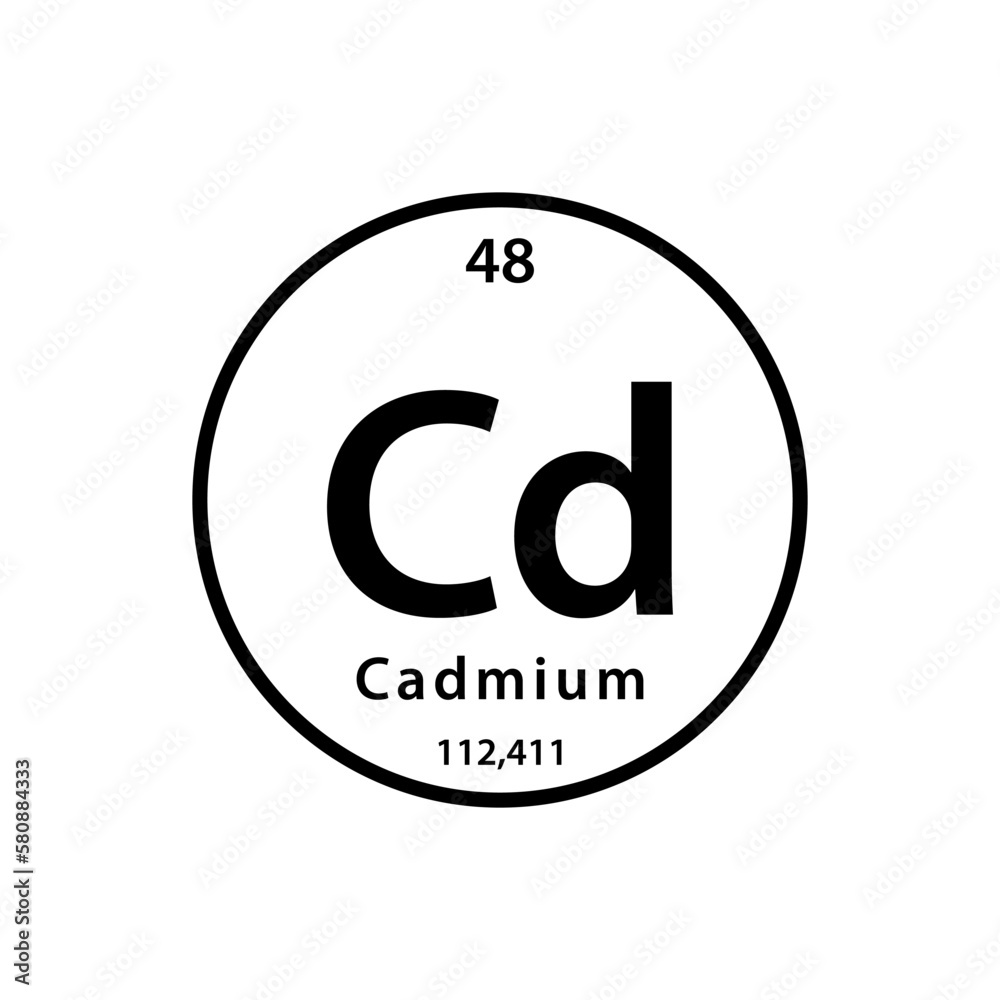 Cd element periodic table icon vector logo design template Cd element periodic table icon vector logo design template
