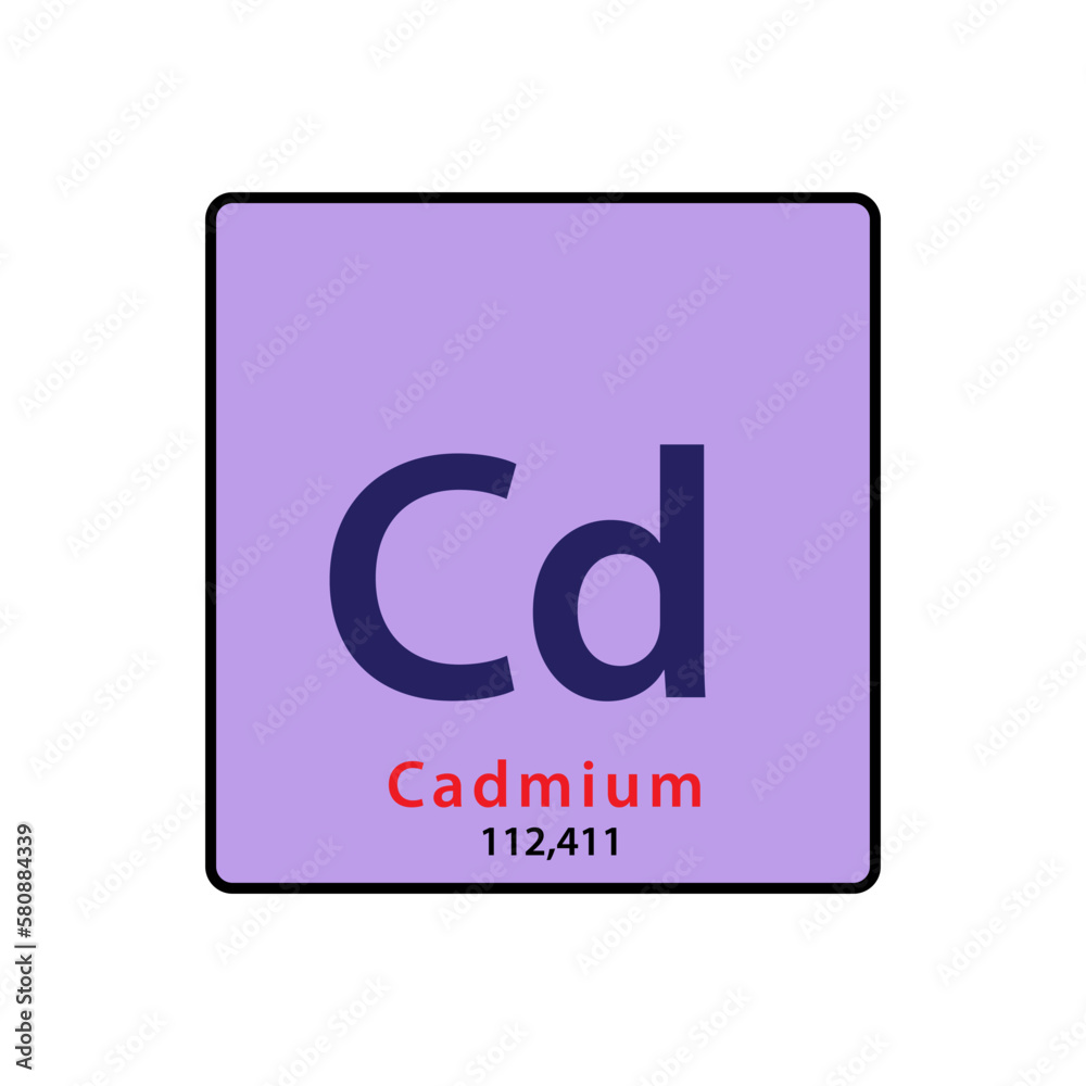 Cd element periodic table icon vector logo design template Cd element periodic table icon vector logo design template