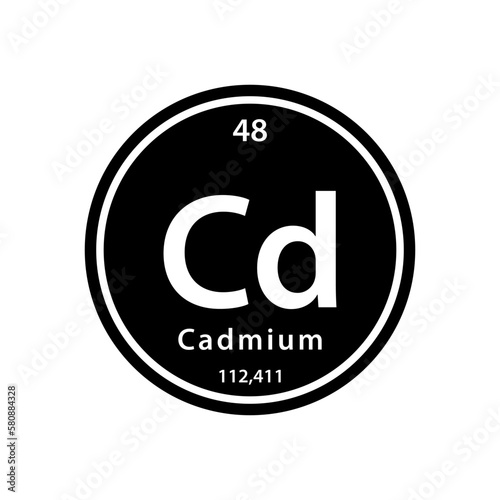 Cd element periodic table icon vector logo design template