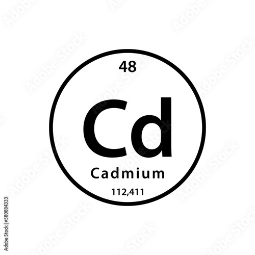 Cd element periodic table icon vector logo design template