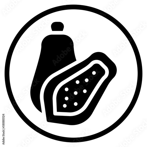 papaya glyph icon