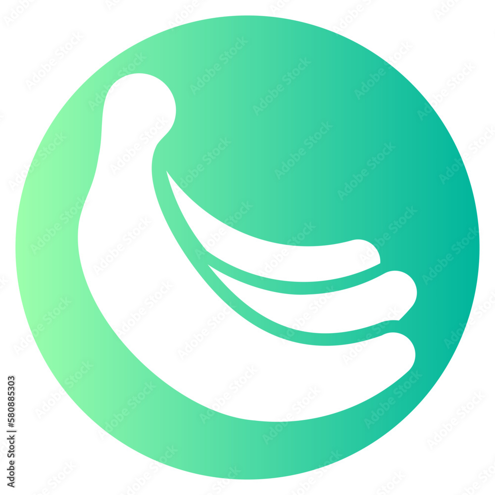 Fototapeta premium banana gradient icon