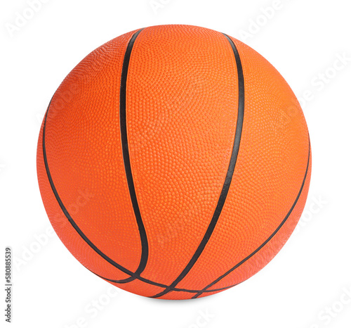 New orange basketball ball isolated on white © New Africa