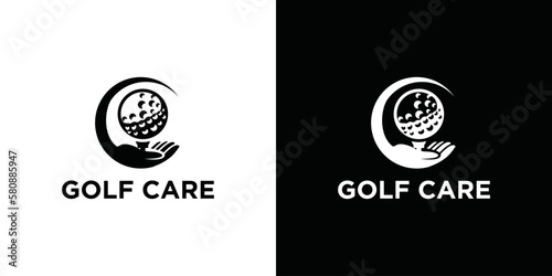 Golf Care Icon Logo Design template golf ball playing golf
