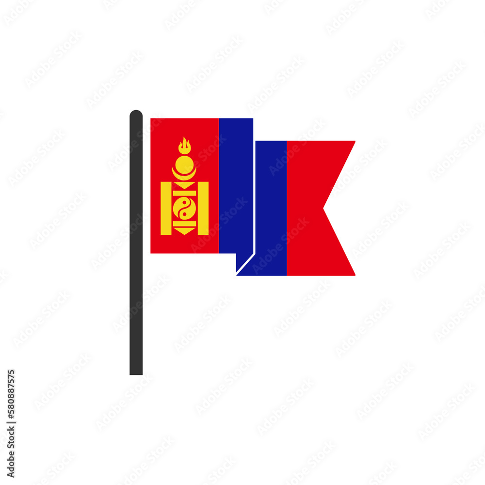 Naklejka premium Mongolia flags icon set, Mongolia independence day icon set sign vector symbol