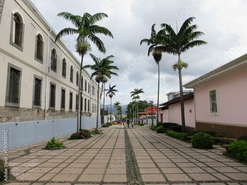 street with palm trees in a center of San Jose, Costa Rica