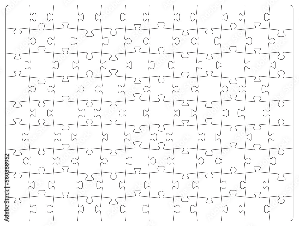 Jigsaw puzzle grid template, blank white pieces of puzzle pattern, vector background. Puzzle game empty shapes, jigsaw template with outline parts and square cuts, 9 and 12 layout puzzle grid Jigsaw puzzle grid template, blank white pieces of puzzle pattern, vector background. Puzzle game empty shapes, jigsaw template with outline parts and square cuts, 9 and 12 layout puzzle grid