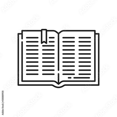 Jainism religion symbol of Jain Dharma Agama book, vector Indian religion icon. Jainism religious symbol of Mahavira Agama disciples book, Jain philosophy or Indian spiritual religion icon photo