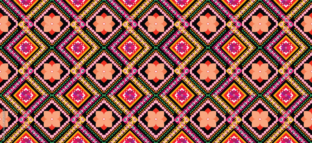 Tribal Pattern Background geometric ethnic Oriental traditional Design for seamless,carpet,wallpaper,clothing,wrapping,fabric,Vector illustration.