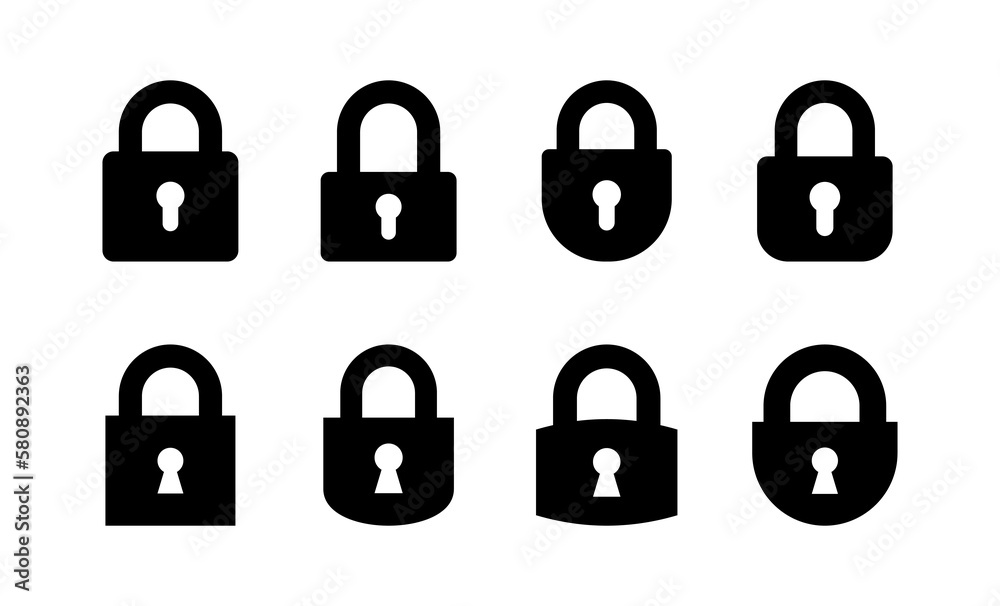 Lock icon vector for web and mobile app. Padlock sign and symbol. Encryption icon. Security symbol Lock icon vector for web and mobile app. Padlock sign and symbol. Encryption icon. Security symbol