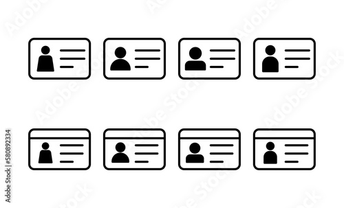 License icon vector for web and mobile app. ID card icon. driver license, staff identification card