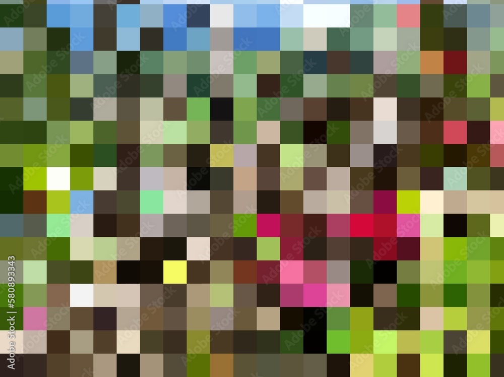 Pixel grid, abstract mosaic background. Blue, green,red colour. Pixel grid, abstract mosaic background. Blue, green,red colour.
