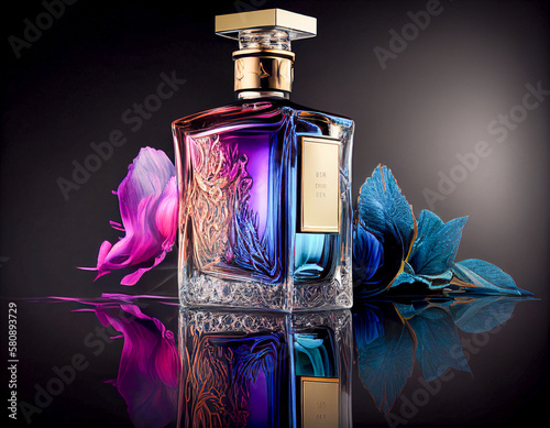 Colorful Perfume Bottle | Generative AI