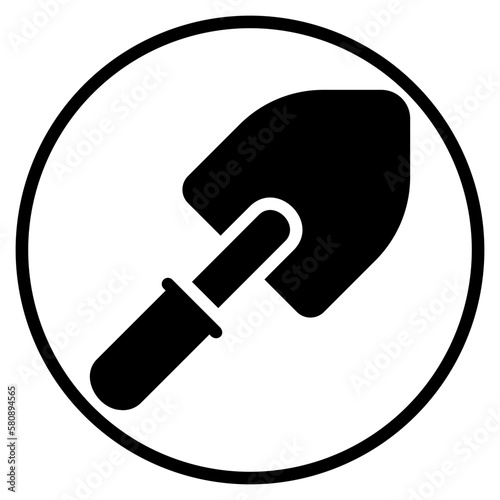trowel glyph icon