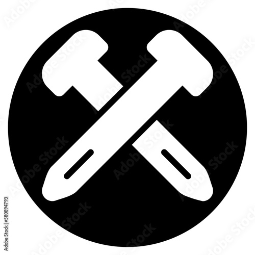 nails glyph icon