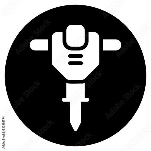 jackhammer glyph icon