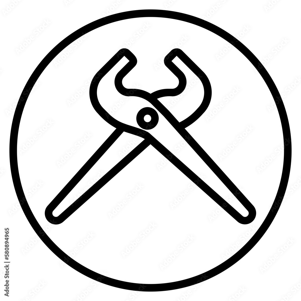 pliers line icon