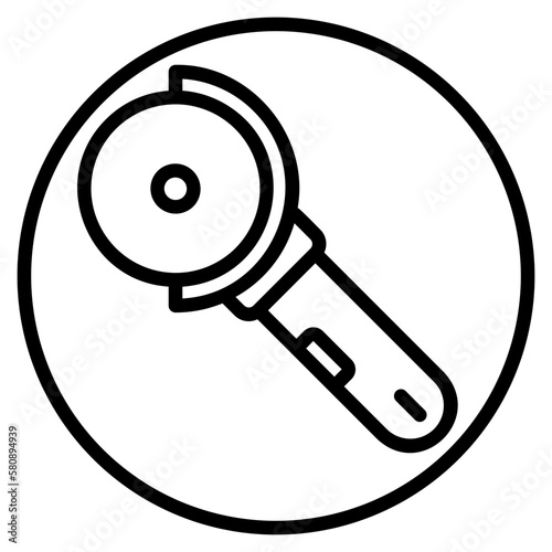 angle grinder line icon
