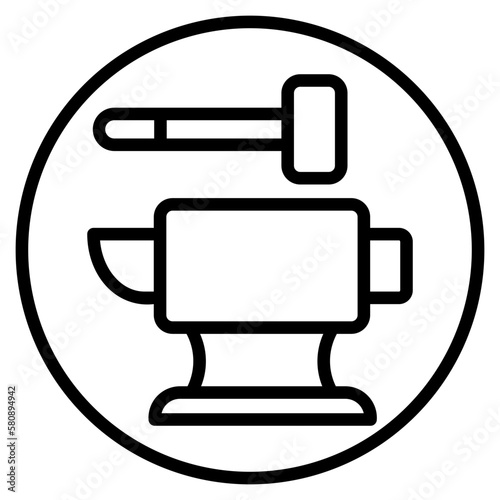 anvil line icon
