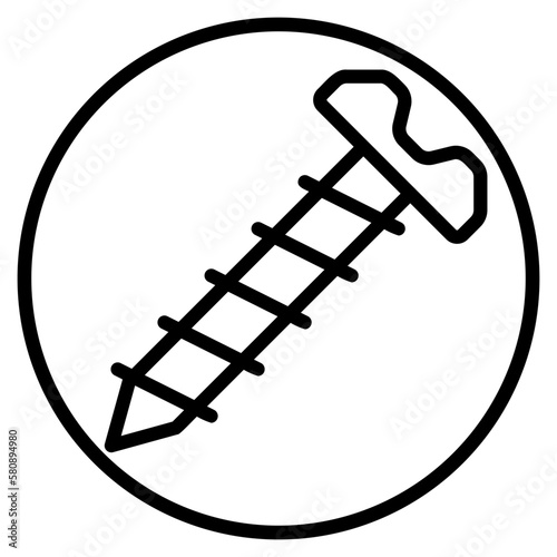 screw line icon