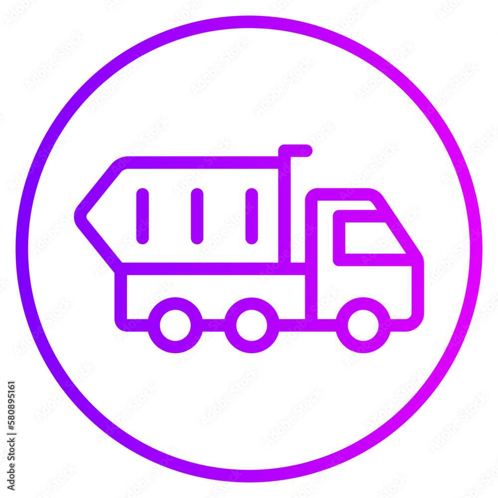 dump truck gradient icon