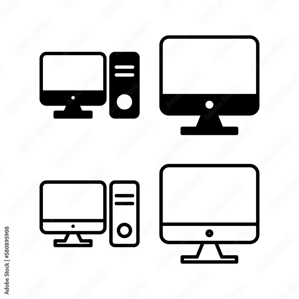 Computer icon vector illustration. computer monitor sign and symbol Computer icon vector illustration. computer monitor sign and symbol