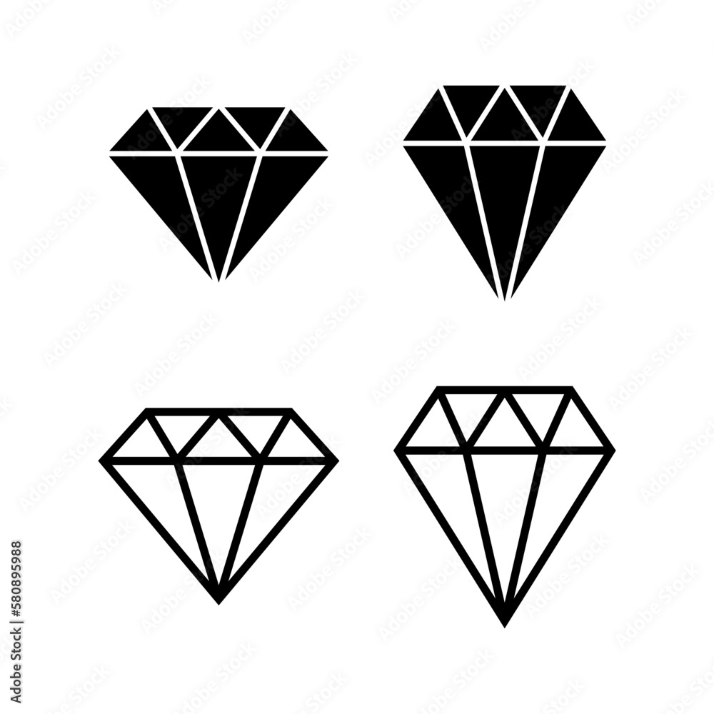 Diamond icon vector illustration. diamond gems sign and symbol Diamond icon vector illustration. diamond gems sign and symbol