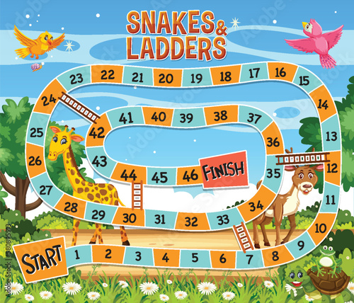 Simple board game for children template