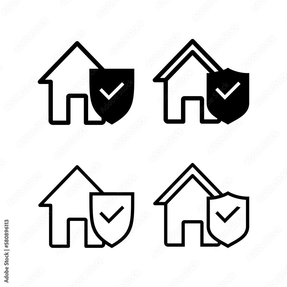 home insurance icon vector illustration. home protection sign and symbol