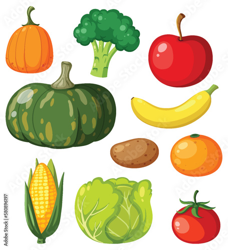 Vegetables and fruits fiber foods group