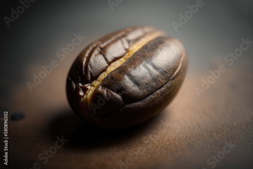 crucial close up of a coffee bean. Generative AI