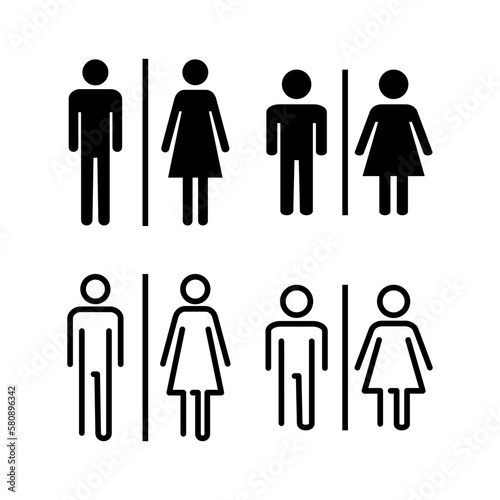 Toilet icon vector illustration. Girls and boys restrooms sign and symbol. bathroom sign. wc  lavatory