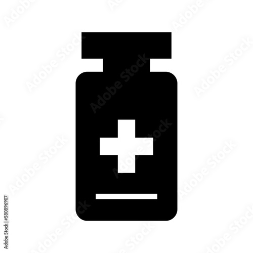 bottle medicine icon or logo isolated sign symbol vector illustration - high quality black style vector icons 