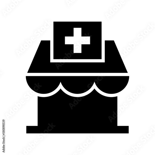 pharmacy store icon or logo isolated sign symbol vector illustration - high quality black style vector icons
