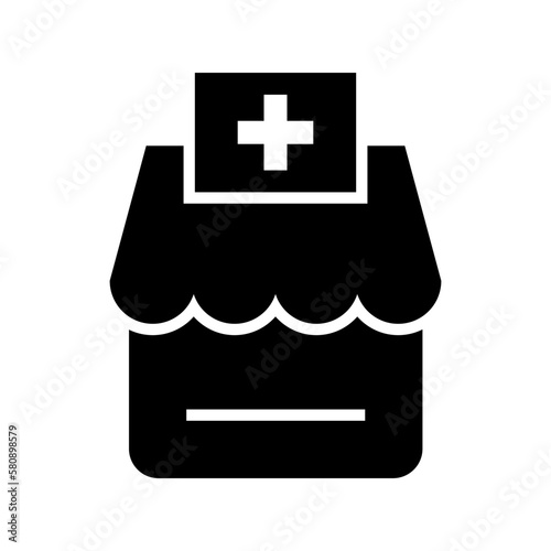 pharmacy store icon or logo isolated sign symbol vector illustration - high quality black style vector icons

