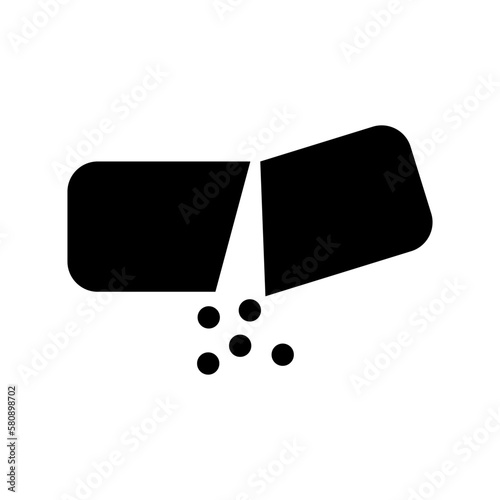 pill icon or logo isolated sign symbol vector illustration - high quality black style vector icons
