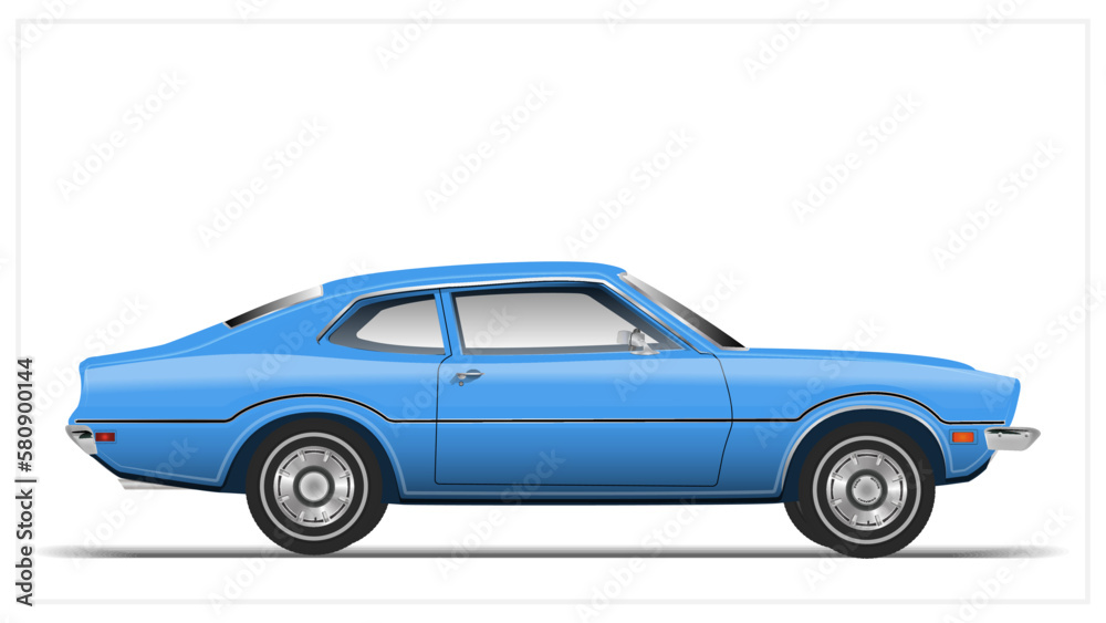 1970s Side American Midsize Sedan